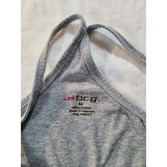 BCG 2-Pack Cotton Spaghetti Strap Tanks Medium Sporty Graphic Detail Gray/White - Picture 4 of 10